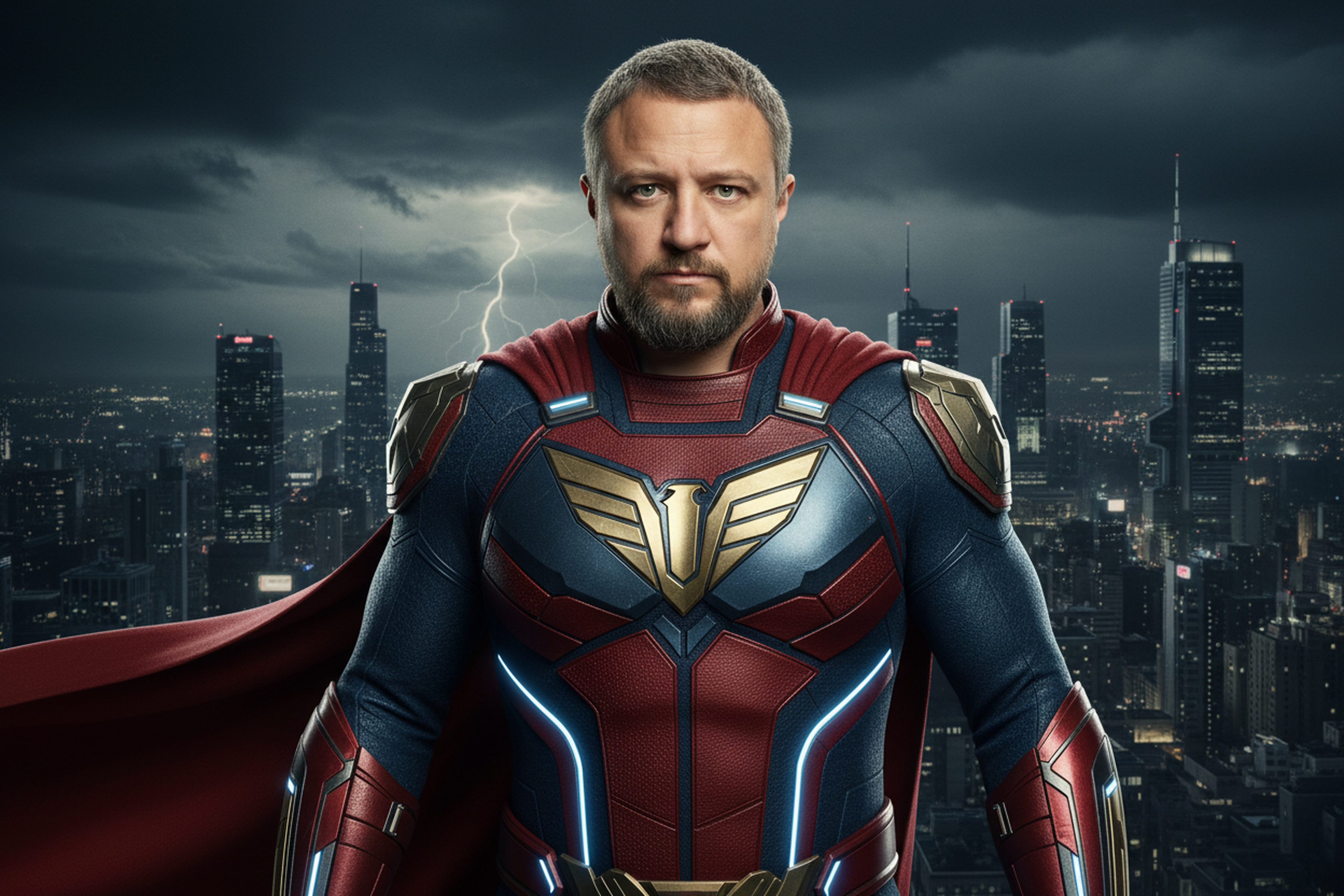 Nachher - KI-Bildänderung Superhelden-Look