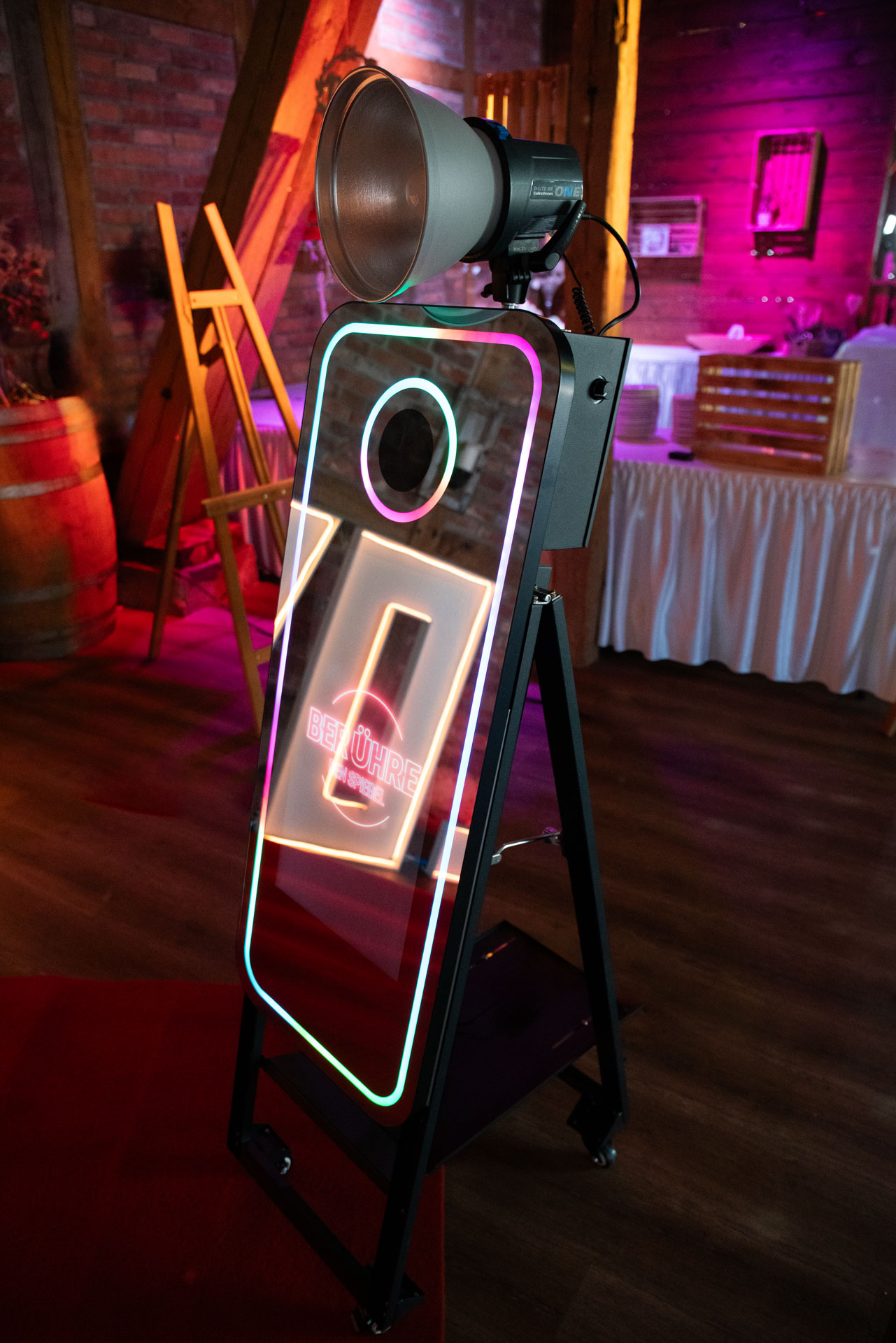 Fotospiegel mit LED-Beleuchtung - Professioneller Spiegel für Events